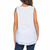 Cristina B Women's Shirttail Hem Sleeveless Top, Bright White, Large