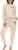 Keith Haring Women's 2 Piece Super Soft Luxurious Fleece Lounge Pajama Set, Beige, Large
