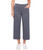 S.C. & CO. Women's Wide Leg Pinstripe, Tummy Control Cropped Pants, Navy, Medium