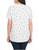 Hilary Radley Two-Layer Printed White T-Shirt, Off White & Black, Small