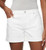 Hudson Los Angeles Mid Rise Premium Denim Short, White, 10