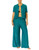 Hurley Women's 2 Piece Crochet Swim Cover Up Set, Pant, Green, X-Large