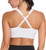 PUMA 2 Pack Seamless Sports Bra Wire Free Pull on, White & Purple, Medium