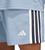 Adidas Women's Train Essentials 3-Stripes 5" Shorts, Ice Blue, X-Large