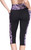 Skechers Gowalk Women's Active Stretch Moisture Wicking Capri Legging Pant, Floral Black, X-Large