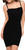 Body Wrap Women's Strapless Bra Slip, Black, X-Large