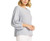 Matty M Women's Linen Blend 3/4 Sleeve Top, Denim, 2X-Large