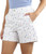 Jachs Girlfriend Women's Chino Shorts Stretch Satin Elastic Waist, White, X-Large