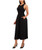 DKNY Women's Sleeveless Maxi Dress, Black, X-Large