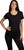 KIRKLAND Signature Women's Scoop Neck Short Sleeve Pima Tee, Black, X-Large