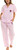 Keith Haring Women's Embroidered Art Cotton Pajamas 2-Piece Set, Pink, Small