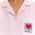 Keith Haring Women's Embroidered Art Cotton Pajamas 2-Piece Set, Pink, Small