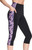 Skechers Gowalk Women's Active Stretch Moisture Wicking Capri Legging Pant, Floral Black, Small