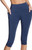 Skechers Gowalk Women's Active Stretch Moisture Wicking Capri Legging Pant, Navy, X-Large
