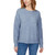 Legendary Outfitters Women's Cable Crewneck Sweater, Blue Heather, 2X-Large