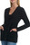 Splendid Women's Belted Button Front Long Sleeve Cardigan, Black, Medium