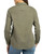 J.A.C.H.S. Women's Collared Long Sleeve Velvet Shirt, Green, X-Small