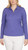 Greg Norman Women's Long Sleeve Ribbed 1/4 Zip Top, Blue, Large