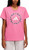 Adidas Women's Short Sleeve Cotton Soccer Ball Graphic Tee Shirt, Pink, X-Large