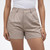 Jachs Girlfriend Women's High Waist Pleated Shorts, Tan, 10