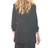 Dakota Blue Crepe Women's Blazer, Ruched Sleeves, Black, Large
