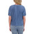 Andrew Marc Women's Short Sleeved Plisse Blouse, Light Blue, Small