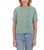 Andrew Marc Women's Short Sleeved Plisse Blouse, Moss, Small