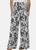 Three Dots Women's Wide Leg Pull On Pants, Print, Large