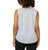 Adrianna Papell Women's Sleeveless V-Neck Shirt, Blue, Medium
