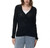 Frye Women's Pointelle Long Sleeve Cardigan Sweater, Black, Large