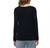 Frye Women's Pointelle Long Sleeve Cardigan Sweater, Black, Large
