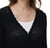 Frye Women's Pointelle Long Sleeve Cardigan Sweater, Black, Large