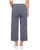 S.C. & CO. Women's Wide Leg Pinstripe, Tummy Control Cropped Pants, Navy, Medium