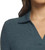 Matty M Women's Collared 3/4 Sleeve Top, Heather Teal, Large