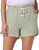 Hang Ten Women's Linen Blend Summer Shorts, Lightweight Casual, Green, Large
