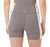 Hurley Women's High Waisted 4-Way Stretch Bike Short, Gray, Large