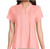 Lands' End Short Sleeve Lightweight Jersey Button Pintuck Top, Pink, Small
