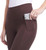 Danskin Women's High Rise Brushed Athletic Leggings, Espresso, X-Large