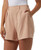32 Degrees Women's Pleated Pull On Short, Orange, Small