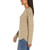 Gap Ladies Relaxed fit Stripe Drop Shoulder Top, Tan, Large