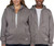 Kirkland Signature Unisex Logo Full Zip Sweatshirt, Gray, 2X-Large/3X-Large