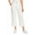 Ella Moss Women's Wide Leg Crop Pant, High Rise, White, 14