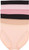 Felina Women's Hi-Cut with Lace Trim, 6-Pack, Multi, Large