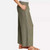 Ella Moss Women's Wide Leg Linen Blend Pants, Green, Medium