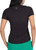 Spyder Active Women's UPF 50+ Ribbed Short Sleeve Tee Shirt, Black, Large