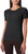 Mondetta Women's Short Sleeve Fitted Active Seamless T-Shirt, Black, Medium