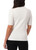 CYRUS Women's Mock Neck Top, 3/4 Sleeve, White, X-Small