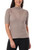 CYRUS Women's Mock Neck Top, 3/4 Sleeve, Tan, X-Small