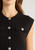BLANKNYC Women's Sweater Vest, Sleeveless Knit Textured, Black, Medium