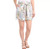Dalia Women's Linen Blend Tie Front Short, Off-White Combo, X-Large